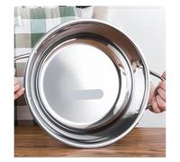 Olla de acero inoxidable con separador Olla sopera de acero inoxidable 24-40 cm y 1,5 mm grosor con doble asa, for cocina doméstica, redonda, inducción(One lattice 24cm)