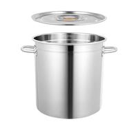 Olla de acero inoxidable de 35 litros, gran caldera para la restauración, para cocinar/calentar alimentos en diferentes tipos de fuegos, como cocinas de inducción, cocinas de gas y cocinas eléctricas.