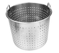 Olla de acero inoxidable para cangrejos de río para hervir mariscos, cubo duradero con acabado pulido para cocinar y drenar la cocina