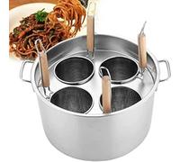Olla De Acero Inoxidable para Pasta De Uso Comercial con Cesta Coladora, Olla Resistente para Hervir, Ideal para Cocinar Pasta, Mariscos Y Verduras. 4holes