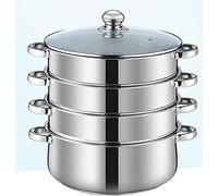 Olla de acero inoxidable serie 400 con fondo compuesto 3 capas for pescado al vapor, gachas y sopa pollo(40CM)