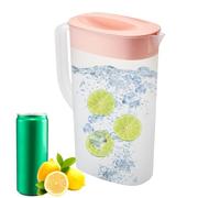 Olla de agua para refrigerador, recipiente para bebidas heladas, olla de agua helada para beber de 2500 ml, recipiente de agua resistente al calor y al frío con filtro para leche de soja y