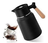 Olla De Aislamiento De Café De 1,5 L, Jarra Termica, Jarra Isotérmica, Tetera Térmica, Jarra Cafe Con Mango De Madera Para Té, Café, Leche