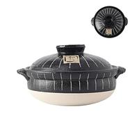 Olla de arcilla, olla caliente de cerámica, olla de guiso prepreparada, utensilios de cocina auténticos de loza fabricados en Japón