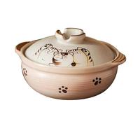 Olla de barro Banko for shabu, cerámica caliente for cocinar al vapor, hervir a fuego lento y guisar lentamente(2.8L)