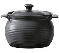 Olla de barro for cocinar y servir con tapa, for cocinar Ollas de terracota(4L)