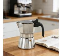 Olla de café espresso con distribución uniforme del calor, perfecta para acampar y preparar cerveza casera en acero inoxidable (150 ml)