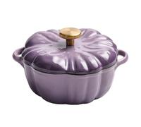 Olla de calabaza, olla de calabaza de inducción, olla de hierro fundido esmaltado, dulce forma de calabaza con tapa, olla profunda antiadherente, para sopa de guiso, cocina, regalo de Halloween