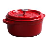 Olla de calabazaOlla de estofado de hierro fundido Olla de sopa de esmalte doméstico Estofado de orejas dobles sin recubrimiento Olla de regalo