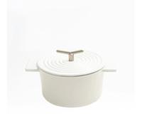 Olla de calabazaOlla de hierro fundido para guiso antiadherente doméstico Olla de marisco (16cm/blanco)