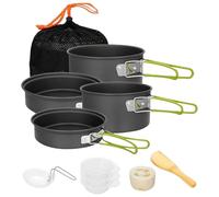 Olla de Camping - Equipo de Estufas Portátiles Antiadherentes para Cocina | Juego de Sartenes y Estufas de Camping | Para Senderismo y Treking, Cocina al Aire Libre y Pica-