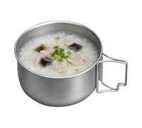 Olla de camping plegable, cocina de sopa al aire libre, aleación de titanio 5.91x5.91x3.15 pulgadas con gran capacidad, cocina portátil, olla plegable con diseño duradero, accesorio de viag