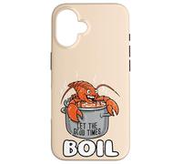 Olla de cangrejos Deja Que los Buenos Tiempos hiervan cangrejos de río Mujeres, Hombres y niños Carcasa para iPhone 16