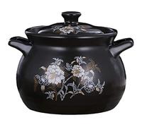 olla de cerámica, Cazuela Con Tapa, De Cerámica Cocción Lenta, Gres Doble Mango Calor, Olla Redonda for Utensilios Cocina