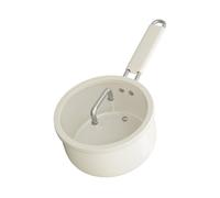 Olla de cerámica de doble cara para cocinar con tapa, olla de 1.9 cuartos de galón, ollas pequeñas para cocinar sartenes de cerámica para cocinar, no tóxica, libre de PTFE y PFOA, compatible con todas