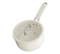 Olla de cerámica de doble cara para cocinar con tapa, olla de 3.0 cuartos de galón, ollas pequeñas para cocinar sartenes de cerámica para cocinar, no tóxica, libre de PTFE y PFOA, compatible con todas