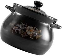 Olla de cerámica para sopa, cacerola de llama abie Ceramic Soup Pot Stew Pot Casserole 1.8L Assorted