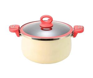 Olla de cocción a presión, equipo no pegajoso de 2 asas, olla de cocción a presión para fuego abierto, para cocinar carne a fuego lento, verduras, costillas, amas de casa, profesionales, entusiastas