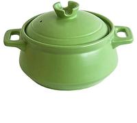 Olla de cocción de arcilla, olla de cerámica, cacerola redonda de cerámica resistente a alta temperatura, olla de sopa para calentadores de cerámica eléctrica, estufas eléctricas y de gas, horno,