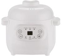 Olla de Cocción Lenta, 1L Olla Eléctrica de Cerámica 220V 200W Revestimiento Pequeño Olla Versátil con 6 Modos de Cocción Temporizador Reserva Mantener Caliente, Vaporizador de Alimentos de Cocina