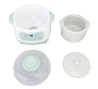 Olla de Cocción Lenta de 200 W Y 1 Litro con Olla Interior de Cerámica, Sincronización Verde, Calefacción Uniforme, Olla de Cocción Lenta Eléctrica para Cocinar, 9,45 X 7,87 X(Enchufe europeo)