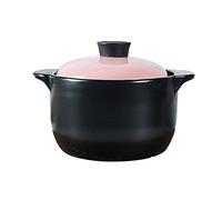 Olla de cocción lenta de cerámica, Olla de barro antiadherente for estofado, sopa, vapor, resistente a rayones, apta for refrigerador, horno y al calor(Roze)