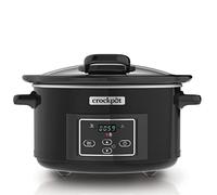 Olla de cocción lenta digital Crock-Pot Lift and Serve con tapa abatible y temporizador de cuenta atrás programable | 4,7 L (hasta 5 personas) | Eficiencia energética | Negra [CSC052]