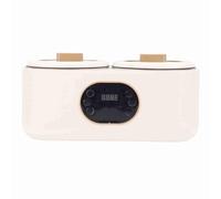 Olla de Cocción Lenta Dual, Olla de Cocción Lenta Doble de 2 Ollas, Calentador de Alimentos, Aislamiento Inteligente Automático Multifuncional, Olla Arrocera Desmontable, Olla