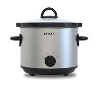 Sogo - OLL-SS-10705 olla de cocción lenta 3 L 170 W Negro, Acero inoxidable