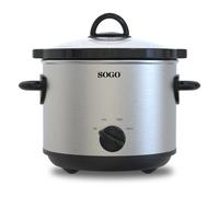 Olla de cocción lenta Sogo eléctrica Simmerdelight170-3.5L -170W 3 funciones Plata Mediano