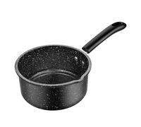 Olla de Cocina Antiadherente Negra de Hierro Fino para Leche | Cocción Rápida, Base Plana y Mango Ergonómico, para Avena y Fideos en Cocina Profesional