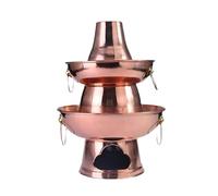 Olla de cocina china, olla de carbón con tapa, olla caliente de cobre para la cocina casera (24 cm hasta 30 cm)