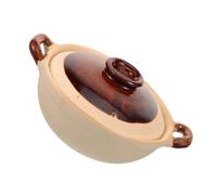 Olla de Cocina de Cerámica Resistente al Calor Tapa, 1300 Ml | Cocción Uniforme, Gran Retención Térmica, Asas, para Casa y Gachas