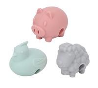 Olla de Cocina de Silicona de Dibujos Animados, 3 Piezas de Tapón de Cocina de Silicona con Forma de Animal Lindo, Clips de Elevación de Tapa de Olla de Silicona para Evitar el