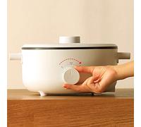 Olla de Cocina eléctrica de 3 l, ollas arroceras, Fideos rápidos, Mini Cocina eléctrica Multifuncional, 3 Engranajes Intercambiables, Potencia de Fuego, Antiadherente, sartén eléct