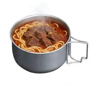 Olla De Cocina - Olla De Camping, Hervidor Ďe Sopa Plegable Para Cocinar | Ólla Đe Sopa Para Picnic Y Senderismo | Cocina Nómada D́e Viaje Al Aire Libre Aleación D̄e Titanio 1.4L 15x15x8cm