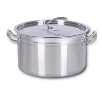 Olla de cocina para gastronomía, de 30 a 100 litros, de acero inoxidable, ideal para todo tipo de cocinas y cocinas grandes, juego de ollas gastronómicas (25 L)