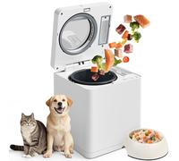 Olla de comida fresca para mascotas, olla de alimentos frescos 5 en 1 con chuleta, cocción lenta, mezcla, autolimpieza y temporizador, capacidad de 2.6 cuartos de galón, para alimentos de 1.5 libras