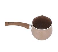 Olla de ebullición y calentador café aleación aluminio antiquemaduras antiadherente asa única para leche té cocción