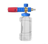 Olla de espuma para lavado de autos con volumen de espuma ajustable, interfaz de 1/4 pulgadas compatible con la mayoría de lavadoras a presión, construcción para amplias aplicaciones de limpieza (rojo