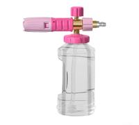 Olla de espuma para lavado de autos con volumen de espuma ajustable, interfaz de 1/4 pulgadas compatible con la mayoría de lavadoras a presión, construcción para amplias aplicaciones de limpieza
