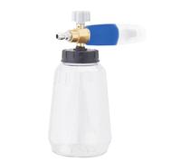 Olla de espuma para lavadora a presión de 1/4, botella de jabón de conexión | Genera espuma de limpieza gruesa con esta botella graduada de 1 litro con una boquilla ajustable y conexión rápida de 0.25