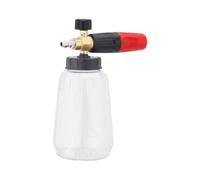 Olla de espuma para lavadora a presión de 1/4, botella de jabón de conexión | Genera espuma de limpieza gruesa con esta botella graduada de 1 litro con una boquilla ajustable y conexión rápida de 0.25