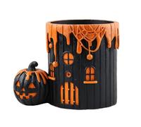 Olla De Flores De Halloween - Olla De Flores De Semillas De Calabaza | Jardinera De Calabaza De Resina Jarrón Decorativo | Exquisitos Arreglos Festivos Florales Flotas Flotantes Para El Dormitorio Pe