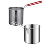 Olla De Freidora - Fryer Pot | Olla De Freidora De Acero Inoxidable, Pequeña Freidora Con Clip De Malla De Filtro, De Cocina Para Piernas De Pollo, Pescado, Chips, Po