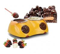Olla de fusión de chocolate doble, derretidor eléctrico de chocolate y dulces con control de temperatura de 2 engranajes, kit de fondue y dulces para el día de la madre con accesorios, para fiestas en