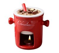 Olla de fusión de chocolate, olla pequeña para fundir queso, tazas de fondue de chocolate, ollas de fondue para picnics, té de la tarde, fiestas, perfecta para derretir queso y chocolate en casa o al