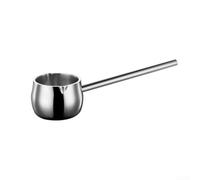 Olla de fusión de mantequilla de mango largo, acero inoxidable de tres capas para mini cacerola para cocinas de inducción, capacidad de 300 ml con boquillas de vertido de precisión