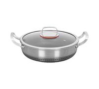 Olla de gran capacidad, juego de cocina de doble mango con carcasa de metal | Unidad de cocina profesional resistente al calor, tortilla, huevo, tortilla, tortita, filete