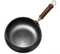 Olla de hierro forjado a mano diseñada para múltiples fuentes de calor, incluyendo inducción, con base gruesa y paredes para una retención superior del calor (A)